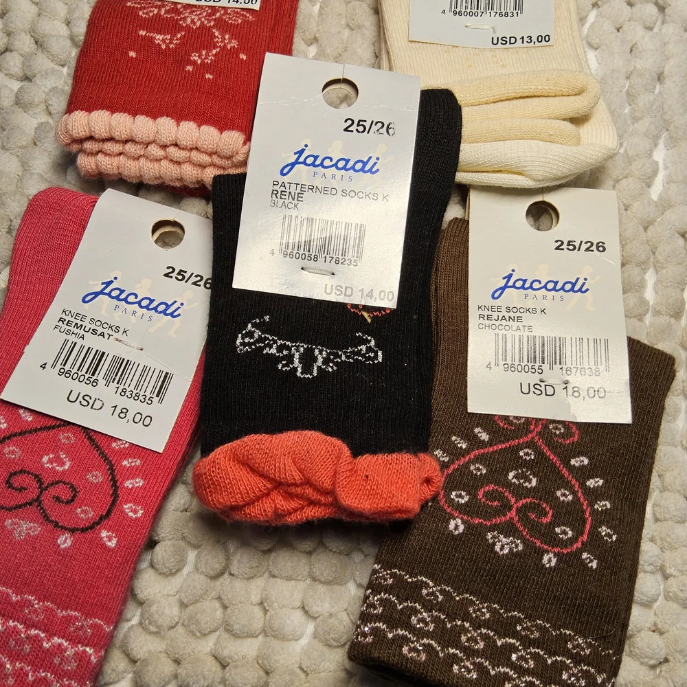 New Jacadi Kids Socks Size 25/26 5 pair
